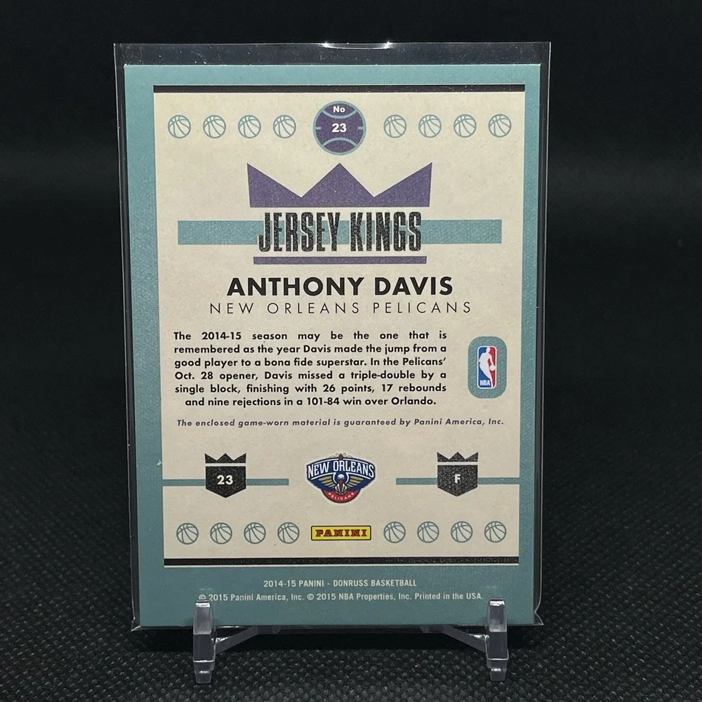 2014-15 Panini Donruss - Jersey‎ Kings Anthony Davis #23 (MEM)